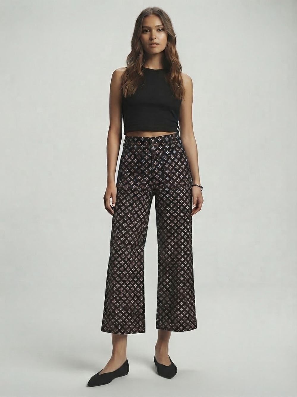 Maeve by Anthropologie The Colette Pants Size 27 Patterned Geometric Wide Leg